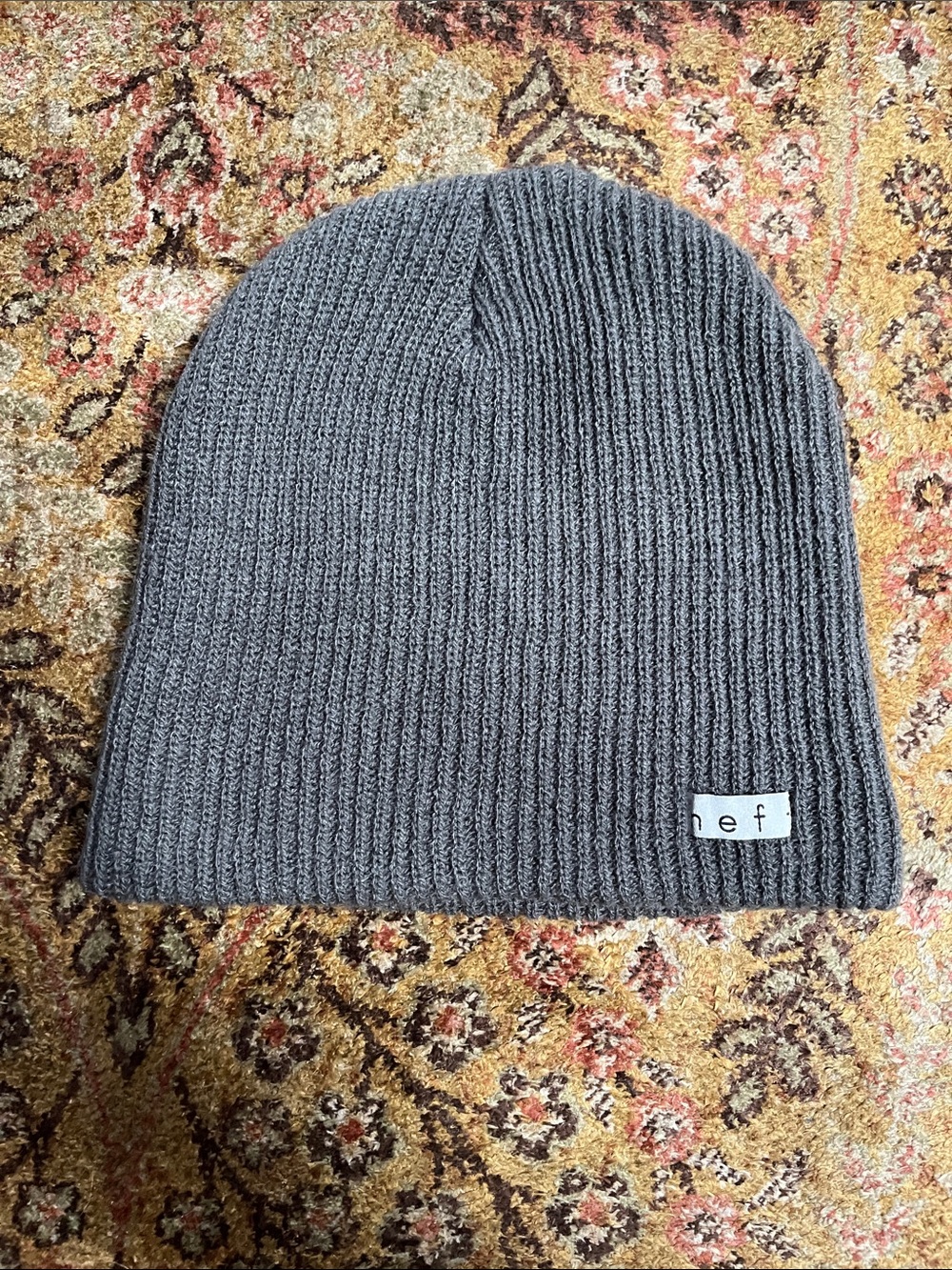 NEFF gray knit beanie hat